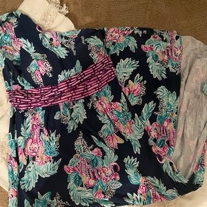 Lilly Pulitzer one shoulder maxi dress size XL